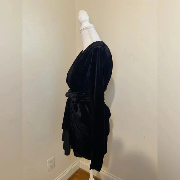 House of CB Pascale Black Deep Plunge Dress Size XS - Picture 6 of 12